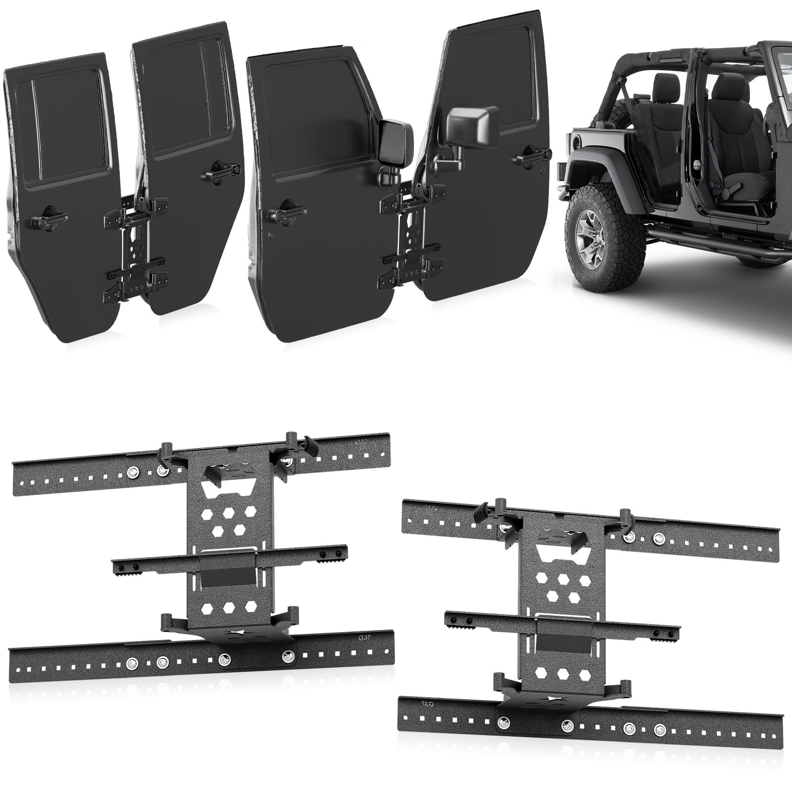 パーツ YKK jeep jk Amazon.com: YZONA Door Storage System Hangers Rack Bracket